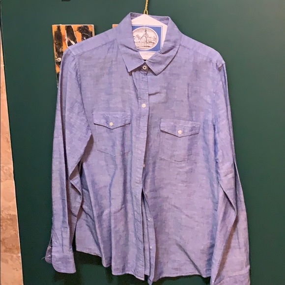 Linen/chambray banana shirt - Picture 1 of 4
